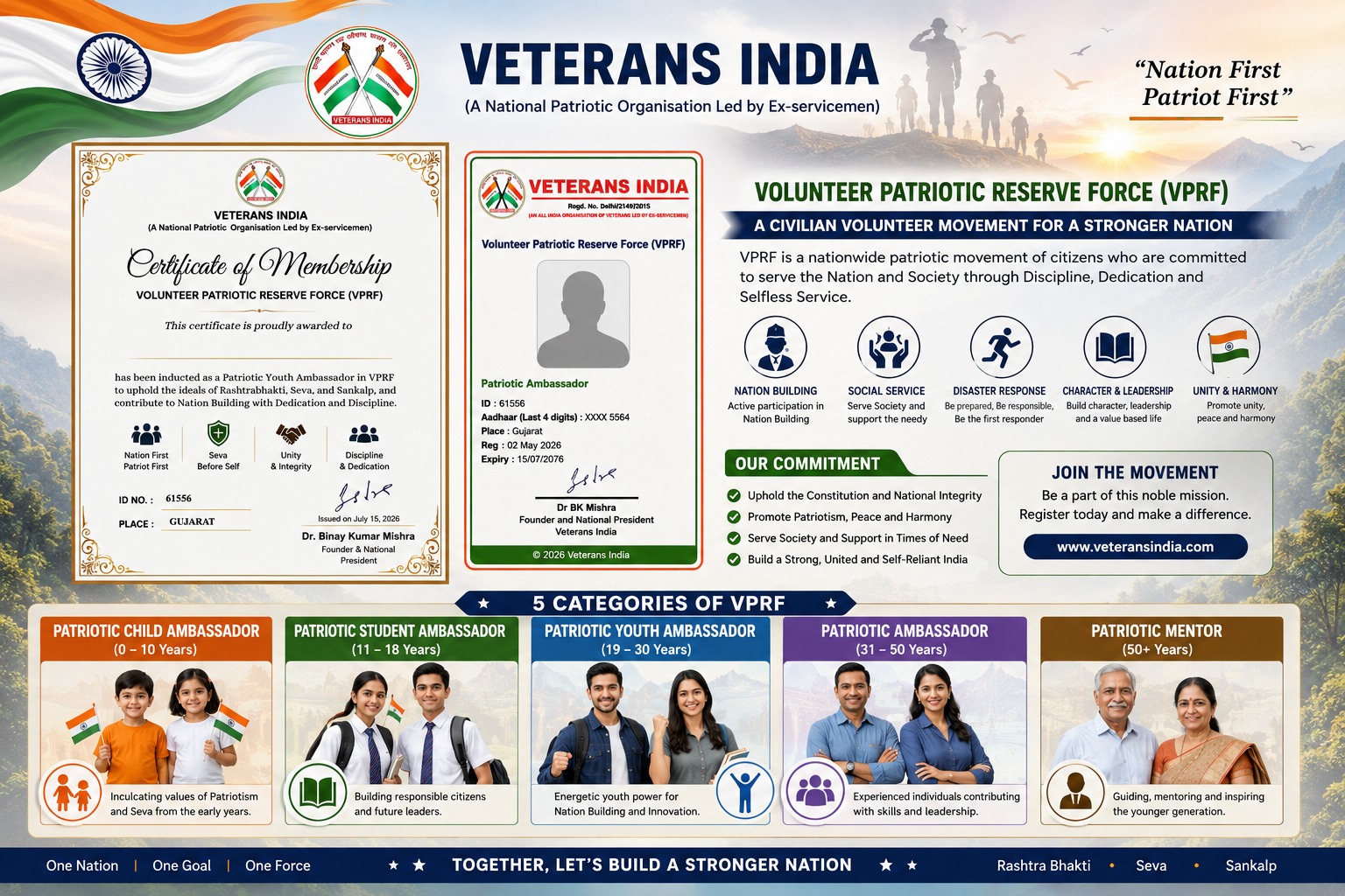 Veterans India Main Initiatives